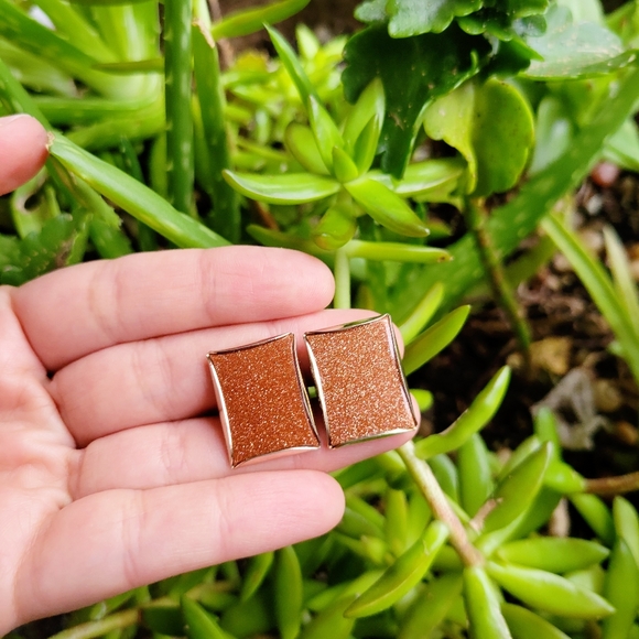 Vintage Sunstone Cuff Links - Picture 15 of 16
